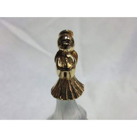 VTG Fenton Glass CHRISTMAS TREE 6.5" FIGURINE Large White Iridescent + Angel - Picture 7 of 7